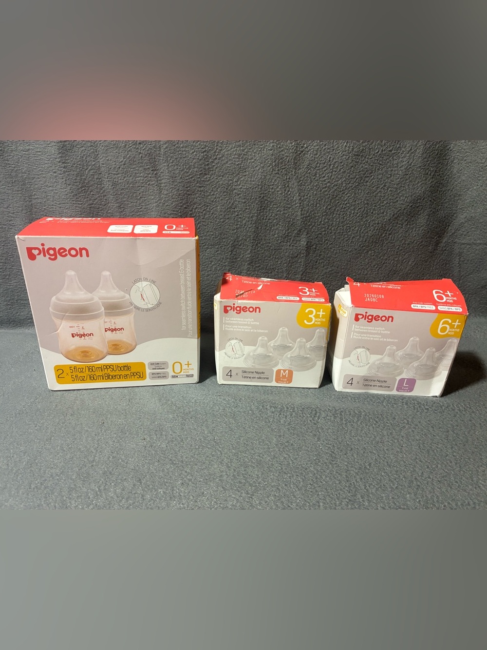 NEW Pigeon PPSU Plastic 5oz Anti Colic Bottles